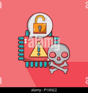 Meltdown and spectre Stock Vector