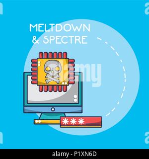 Meltdown and spectre Stock Vector