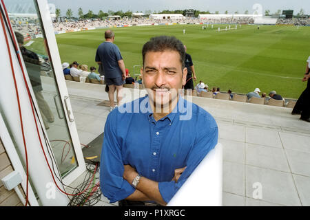 Cricketer Ravi Shastri at the Rose Bowl in Hampshire Stock Photo