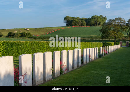 Somme battlefield with Beaumont Hamel Cemetery Stock Photo Alamy