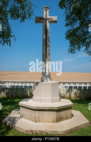 Railway Hollow Cemetery by Sheffield Memorial Park, Somme Stock Photo