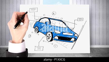 Sketch of car hand drawing Stock Photo - Alamy