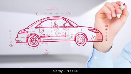 Sketch of car hand drawing Stock Photo - Alamy