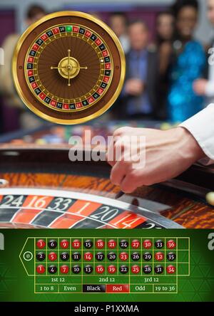 Roulette game in casino Stock Photo