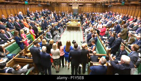 MPs during Prime Minister's Questions in the House of Commons, London. Stock Photo