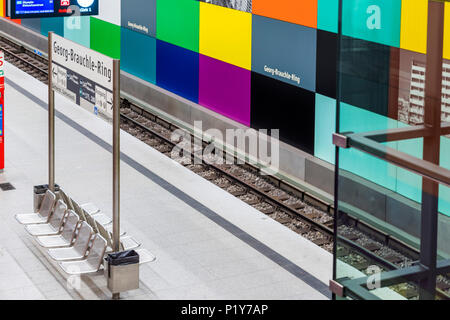 Subway Station - Georg Brauchle Ring - München, Germany Stock Photo