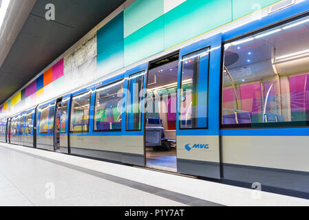 Subway Station - Georg Brauchle Ring - München, Germany Stock Photo