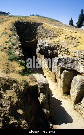 Antequera, Viera dolmen (megalític, prehistoric architecture). Stock Photo