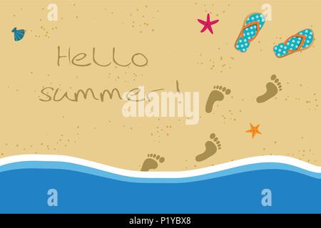 vector flip flops and foot prints Stock Vector Image & Art - Alamy