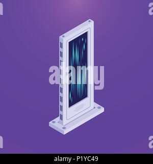 Isometric flat database server tower Stock Vector