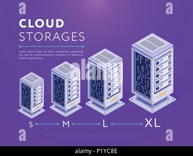 Design of network databases in sizes Stock Vector
