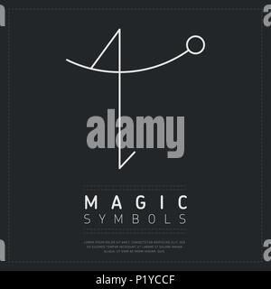 Minimalist magic symbol design Stock Vector
