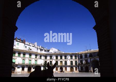 Archidona, Plaza / 'Ochavada' square (8 borders). Stock Photo