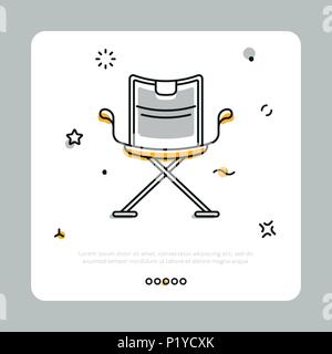 Producer chair icon on white Stock Vector