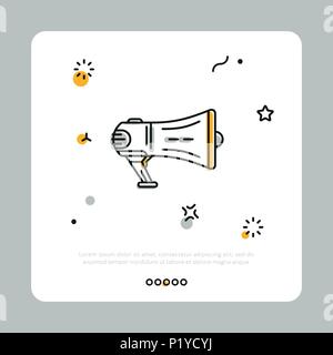 Megaphone of producer in simple icon Stock Vector