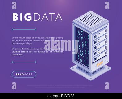 Big data center base illustration Stock Vector