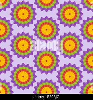 Seamless pattern with garland flat vector icon, Flat design of abstract decorative object, Festa Junina symbol on the light puprle background, cute ve Stock Vector