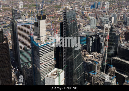An aerial view of the City of London Stock Photo