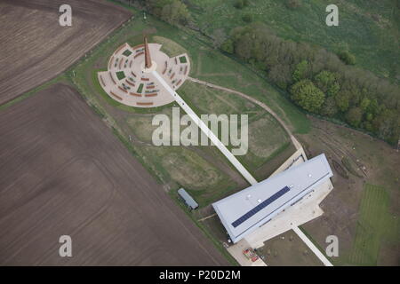 An aerial view of the International Bomber Command Centre, Lincoln. Stock Photo