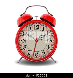 Red alarm clock. Stock Vector