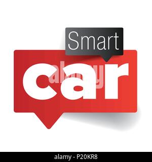 Smart car - internet of things Stock Vector