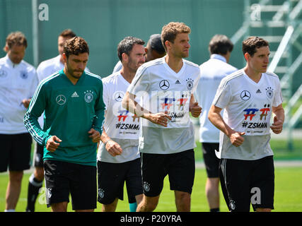 Moscow, Russia. 13th June, 2018. Germany's players attend a training session ahead of the 2018 Russia World Cup in Moscow, Russia, on June 13, 2018. Credit: Liu Dawei/Xinhua/Alamy Live News Stock Photo