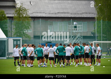 Moscow, Russia. 13th June, 2018. Germany's players attend a training session ahead of the 2018 Russia World Cup in Moscow, Russia, on June 13, 2018. Credit: Liu Dawei/Xinhua/Alamy Live News Stock Photo