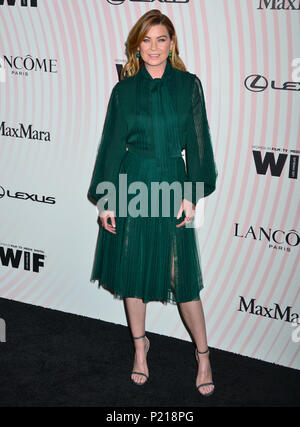 Beverly Hills, USA. 13th June 2018. a Ellen Pompeo 021 attends the Women In Film 2018 Crystal + Lucy Awards presented by Max Mara, Lanc™me and Lexus at The Beverly Hilton Hotel on June 13, 2018 in Beverly Hills, California. Credit: Tsuni / USA/Alamy Live News Stock Photo