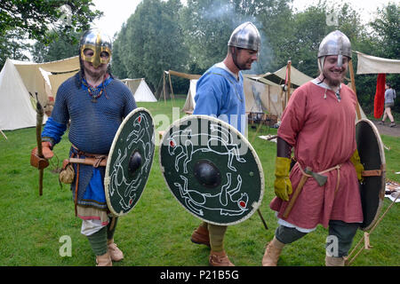 Battle at Flag Fen Archaeology Park, home of an prehistoric wooden ...