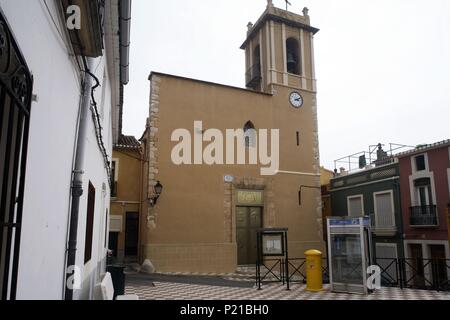 SPAIN - Valencia autonomous region - Marina Alta (district) - Alicante. Benidoleig; Iglesia en parte alta del pueblo. Stock Photo