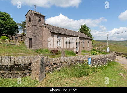 12 June 2018 - St Stephen's Chapel, a 17th century chapel also known as Forest Chapel, merged with Rainow parish, rebuilt in 1834 in the western Peak Stock Photo