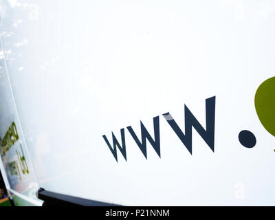 WWW Sign writing on a Professional trades van Stock Photo