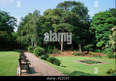 Manor Gardens in summertime in the Old Town district of Bexhill-On-Sea, East Sussex, UK Stock Photo