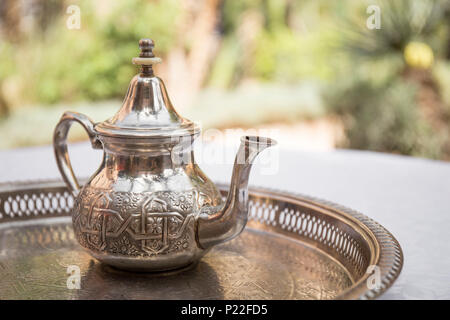 Morocco, Quarzazate, travel route along road N9, tea break Stock Photo