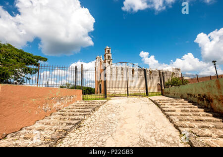 Parroquia de Nuestra Senora de la Asuncion church in the village of Tecoh in Yucatan Mexico Stock Photo