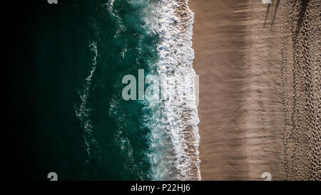 Aerial view of the coast of the peninsula of Baja California in northern Mexico Stock Photo