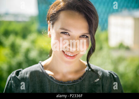 Photo of a young beautiful woman, outdoor shoot Stock Photo