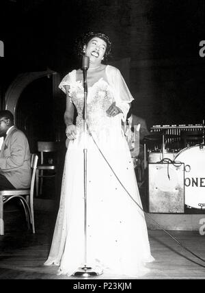 American jazz singer Sarah Vaughan. Stock Photo