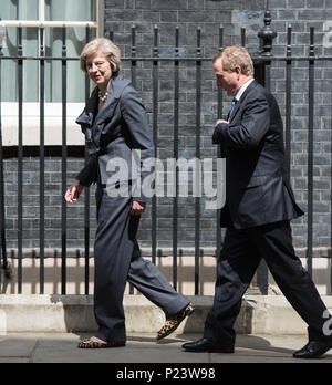 Downing Street, London, July 26th 2016. Taoiseach (Irish Prime Minister) Enda Kenny arrives at Downing Street to hold talks with British Prime Ministe Stock Photo