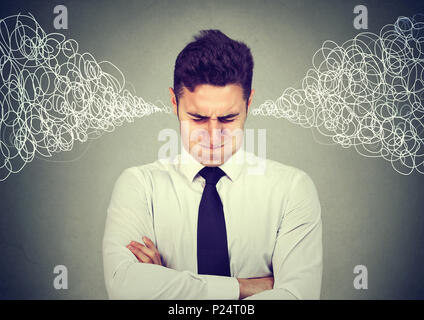 Stressed out business man Stock Photo
