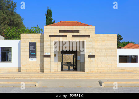 Main entrance to the Paphos Archaeological Park in Paphos, Cyprus Stock Photo