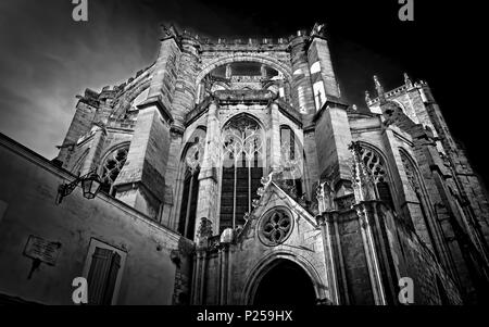 Gothic cathedral of Saint Just and Saint Pasteur, start of construction in 1272 Stock Photo