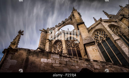 Gothic cathedral of Saint Just and Saint Pasteur, start of construction in 1272 Stock Photo