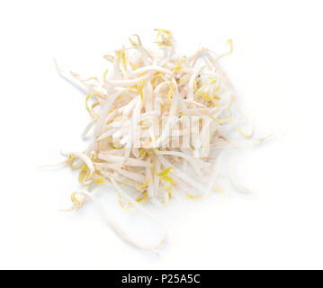 bean sprouts, soybean sprouts on a white background Stock Photo