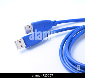 USB connector against white background Stock Photo