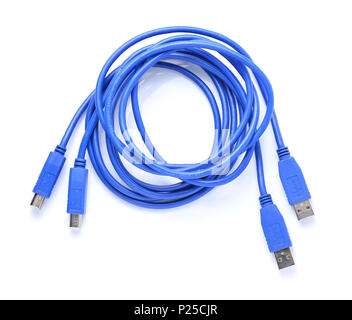 USB connector against white background Stock Photo