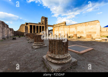 Ancient Basilica of Pompei, Pompei village, Naples district, Campania, italy Stock Photo