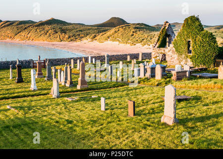 Old Cemetery in churchyard at ruin of Balnakeil church, Balnakeil, Sutherland Scotland Stock Photo