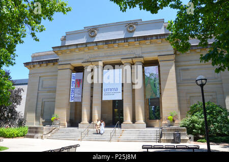 ANN ARBOR, MI / USA - JULY 2 2017: The University of Michigan, whose Museum of Art is shown here, celebrated its 150th anniversary in 2017. Stock Photo