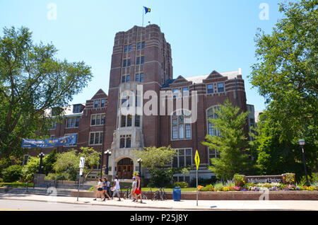 ANN ARBOR, MI / USA - JULY 2 2017: The University of Michigan, whose student union is shown here, celebrated its 150th anniversary in 2017. Stock Photo